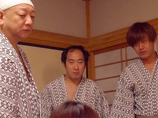 Japanese Wife's Vacation Gangbang Cuckolds Hubby with Multiple Men!